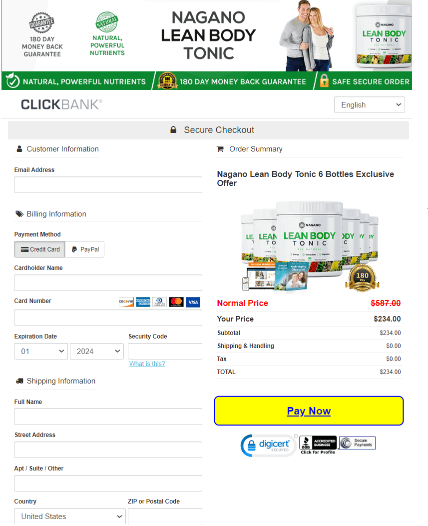 Secure Order Form